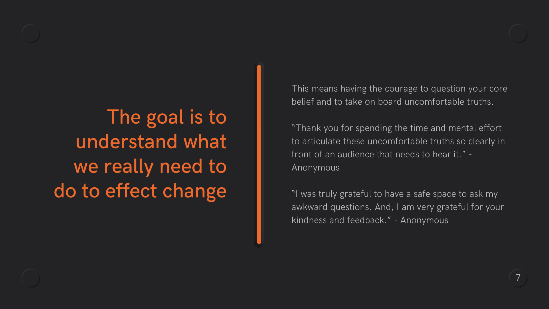  an orange vertical line and text